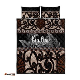 Kia Ora New Zealand Quilt Bed Set Aotearoa Proud Maori With Silver Fern