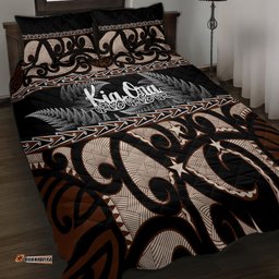 Kia Ora New Zealand Quilt Bed Set Aotearoa Proud Maori With Silver Fern