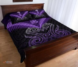 Maori Manaia New Zealand Quilt Bed Set Purple