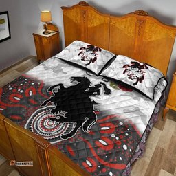 Custom Personalised St. George Illawarra Dragons ANZAC Quilt Bed Set Indigenous Vibes White