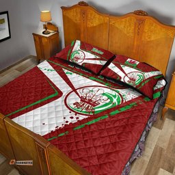 Custom Text Wales Rugby Personalised Quilt Bed Set Welsh Rugby