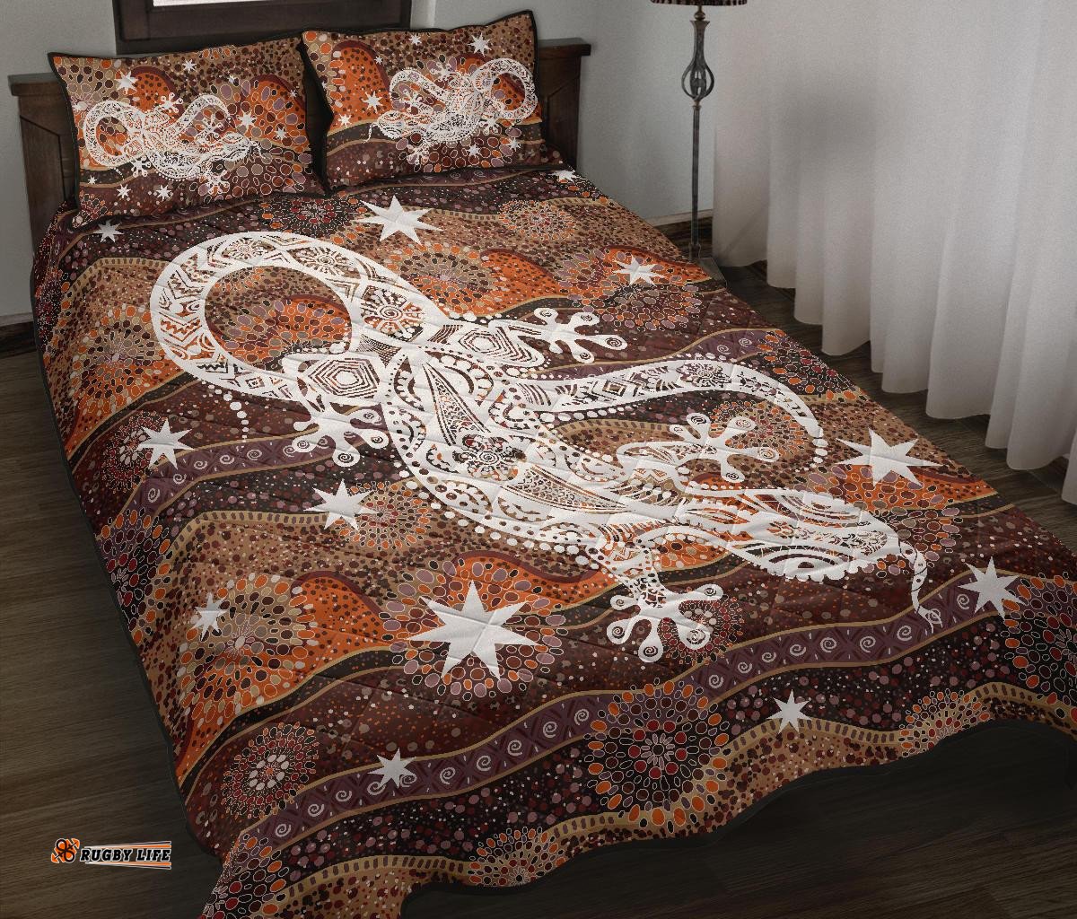 Aboriginal Quilt Cover Sets, Lizard Patterns Dot Painting
