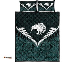 Kiwi Silver Fern Classic Quilt Bed Set Dark State