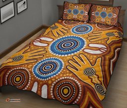 Aboriginal Quilt Bed Set Indegenous Dot Painting Art 08