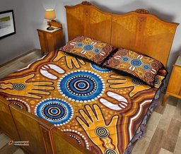 Aboriginal Quilt Bed Set Indegenous Dot Painting Art 08