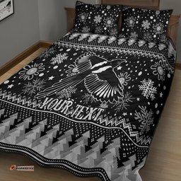 Custom Magpies Football Quilt Bed Set Christmas Vibe
