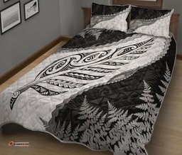Paua Shell Maori Silver Fern Quilt Bed Set 2