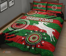 South Sydney Rabbitohs Indigenous Quilt Bed Set Country Style No.1