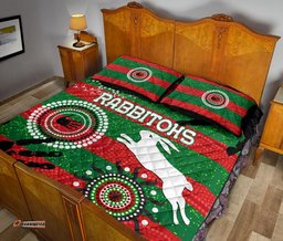 South Sydney Rabbitohs Indigenous Quilt Bed Set Country Style No.1