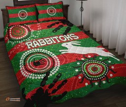 South Sydney Rabbitohs Indigenous Quilt Bed Set Country Style No.1