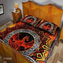 Celtic Dragon Quilt Bed Set Fire Dragon