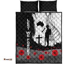 ANZAC Day Quilt Bed Set, New Zealand Australia Lest We Forget