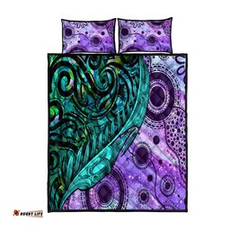 New Zealand Paua Shell With Australia Opal Unique Combine Quilt Bed Set