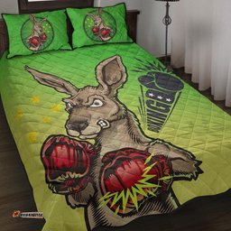 Quilt Bed Set Kangaroo Boxing