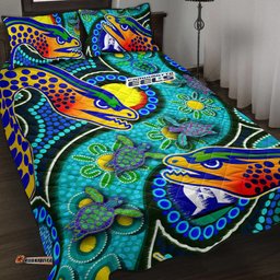 eels rugby quilt bed set indigenous eels with aboriginal and torres strait islander flag