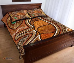 Aboriginal Quilt Bed Set Indigenous Emu Vintage Stye
