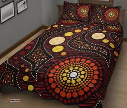 Aboriginal Quilt Bed Set Aboriginal Art Ver01