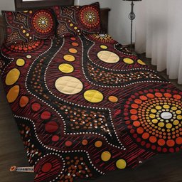 Aboriginal Quilt Bed Set Aboriginal Art Ver01