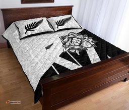 Aotearoa Bulldog Maori Quilt Bed Set White