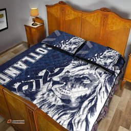 Scotland Celtic Quilt Bed Set Cross Celt Lion