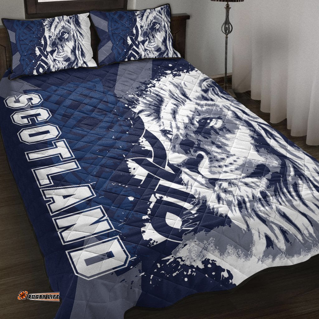 Scotland Celtic Quilt Bed Set Cross Celt Lion