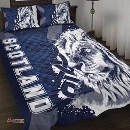 Scotland Celtic Quilt Bed Set Cross Celt Lion