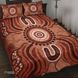 Aboriginal Quilt Bed Set Indigenous Art Patterns Ver02