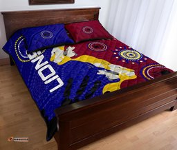 NAIDOC Brisbane Lions Quilt Bed Set Indigenous Style