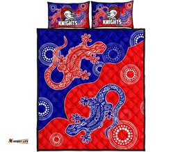 Newcastle Knights Quilt Bed Set Aboriginal