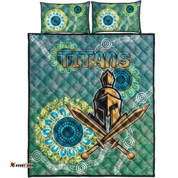 Titans Rugby Quilt Bed Set Custom Super Titans Quilt Bed Set