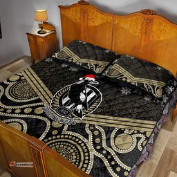 Collingwood Football Christmas Quilt Bed Set Merry Xmas Mix Aboriginal Art