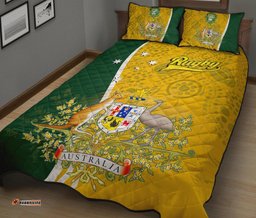 Quilt Bed Set Australia Coat Of Arm In Rugby Style
