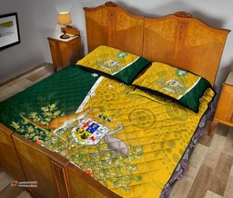 Quilt Bed Set Australia Coat Of Arm In Rugby Style