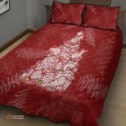 New Zealand Christmas Quilt Bed Set Silver Fern Mix Kiwi Bird Ver02
