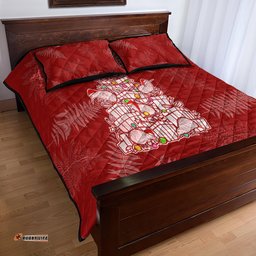 New Zealand Christmas Quilt Bed Set Silver Fern Mix Kiwi Bird Ver02