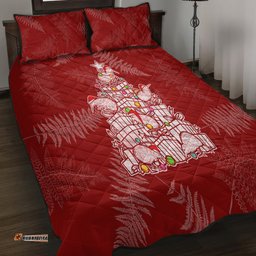 New Zealand Christmas Quilt Bed Set Silver Fern Mix Kiwi Bird Ver02