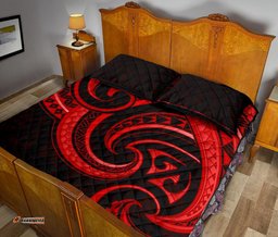 New Zealand Maori Mangopare Quilt Bed Set Polynesian Red