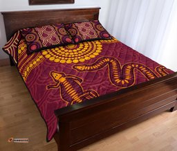 Aboriginal Quilt Bed Set Aboriginal Snake And Alligator