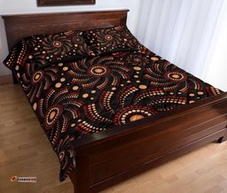 Aboriginal Quilt Bed Set, Aboriginal Circle Dot Painting Patterns