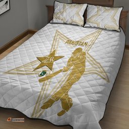 Pakistan Cricket Quilt Bed Set Go Shaheens