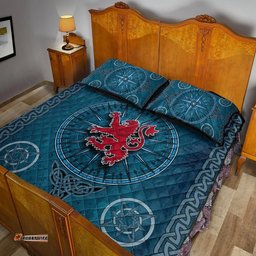 Scotland Celtic Quilt Bed Set Celtic Compass With Scottish Lion