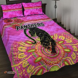 Penrith Panthers ANZAC Quilt Bed Set Indigenous Vibes Pink