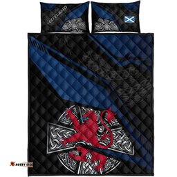 Scotland Celtic Quilt Bed Set Celtic Cross and Lion
