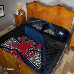 Scotland Celtic Quilt Bed Set Celtic Cross and Lion