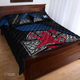 Scotland Celtic Quilt Bed Set Celtic Cross and Lion