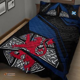 Scotland Celtic Quilt Bed Set Celtic Cross and Lion