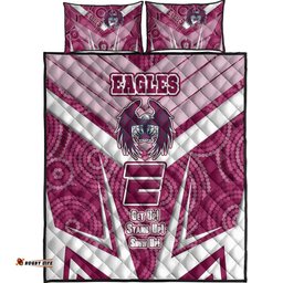 Vibe Hoodie Quilt Bed Set Manly Warringah Sea Eagless Naidoc Sporty Style Quilt Bed Set