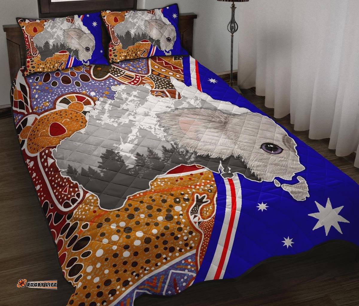 Aboriginal Quilt Bed Set Indigenous Koala