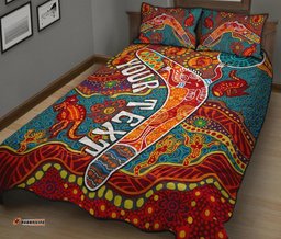 aboriginal personalised quilt bed set indigenous boomerang