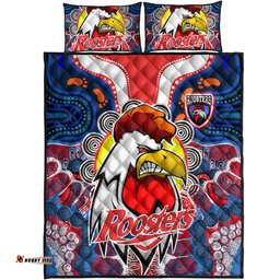 Roosters Indigenous Rugby Custom Quilt Bed Set Protection Under the Sun